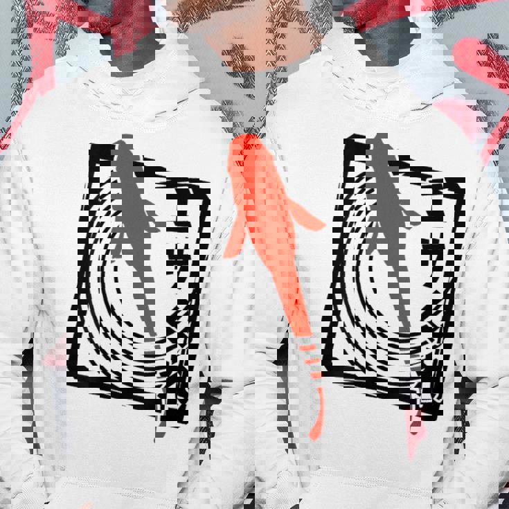 メダカ：ハンコスタンプデザインで描かれたメダカはエサを欲す。 パーカー 面白い贈り物