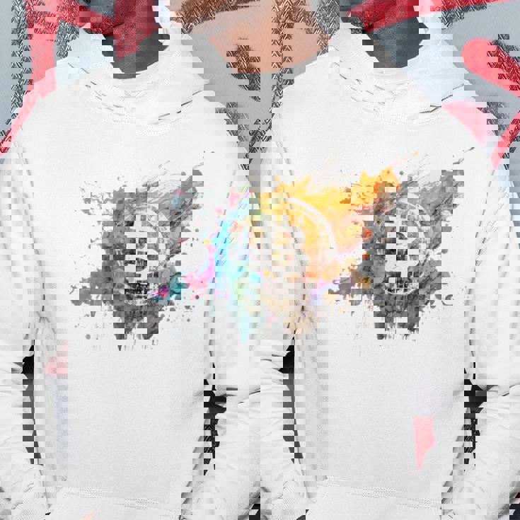 モダンビットコインアート Hodl Btc Btcアート カラフルなビットコイン パーカー 面白い贈り物