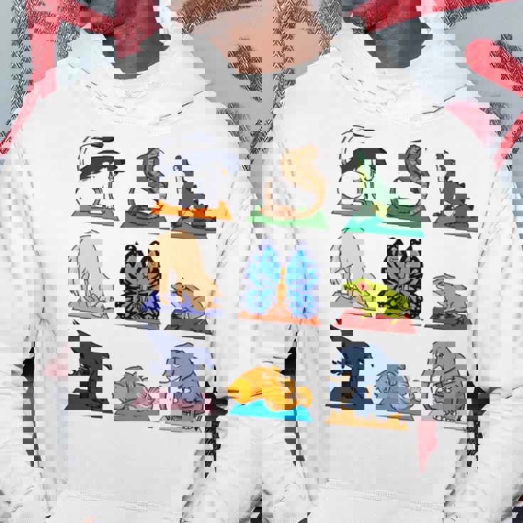 ヨガ動物のポジション 長袖tシャツ パーカー 面白い贈り物