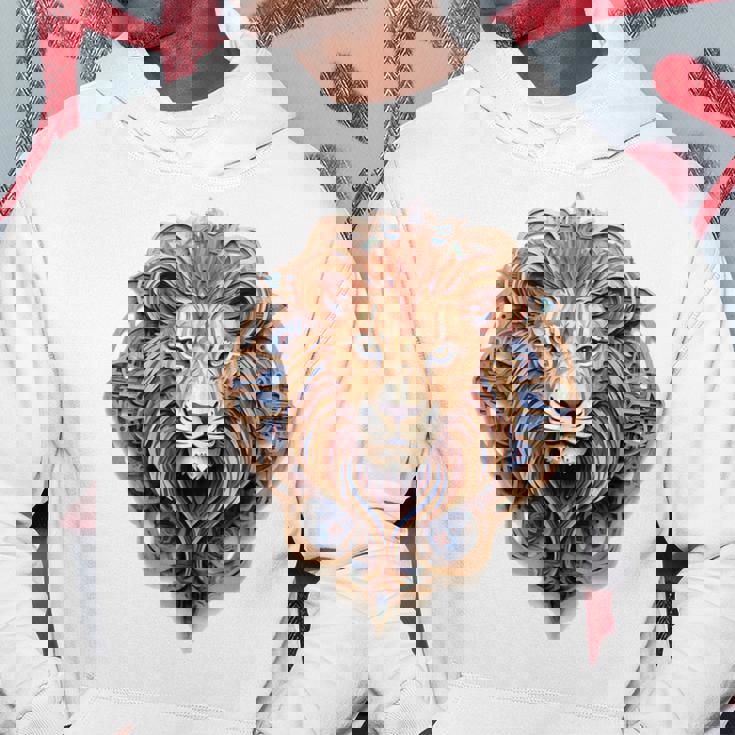 ライオン 動物 彫刻 動物園 抽象芸術 絵画 ライオン パーカー 面白い贈り物