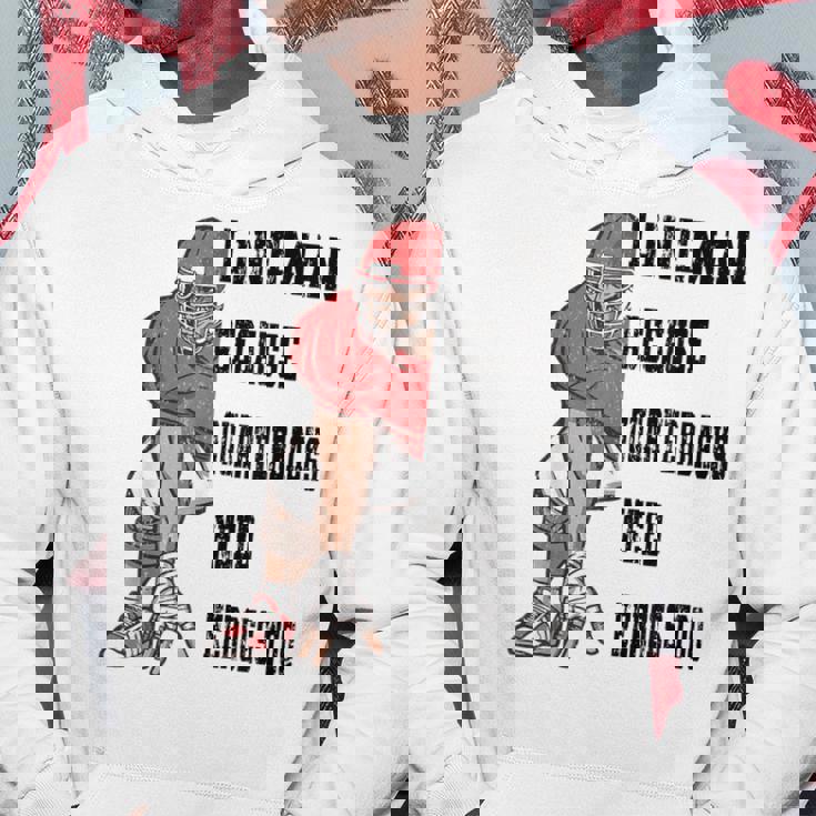 ラインマンのクォーターバックにはアメリカンフットボールにヒーローが必要 パーカー 面白い贈り物