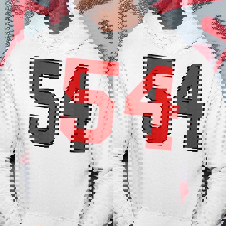 ラッキーナンバー54 クラシックカレッジアメリカン代表チームのファンプレイヤー パーカー 面白い贈り物