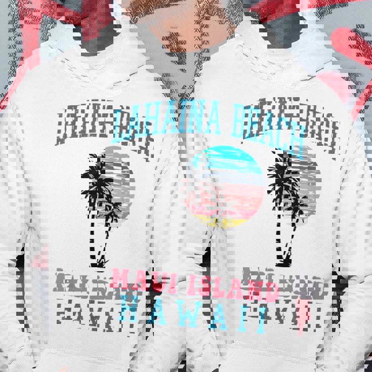 ラハイナ ビーチ マウイ ハワイ ビーチ ヤシの木 夏 ハワイアン パーカー 面白い贈り物