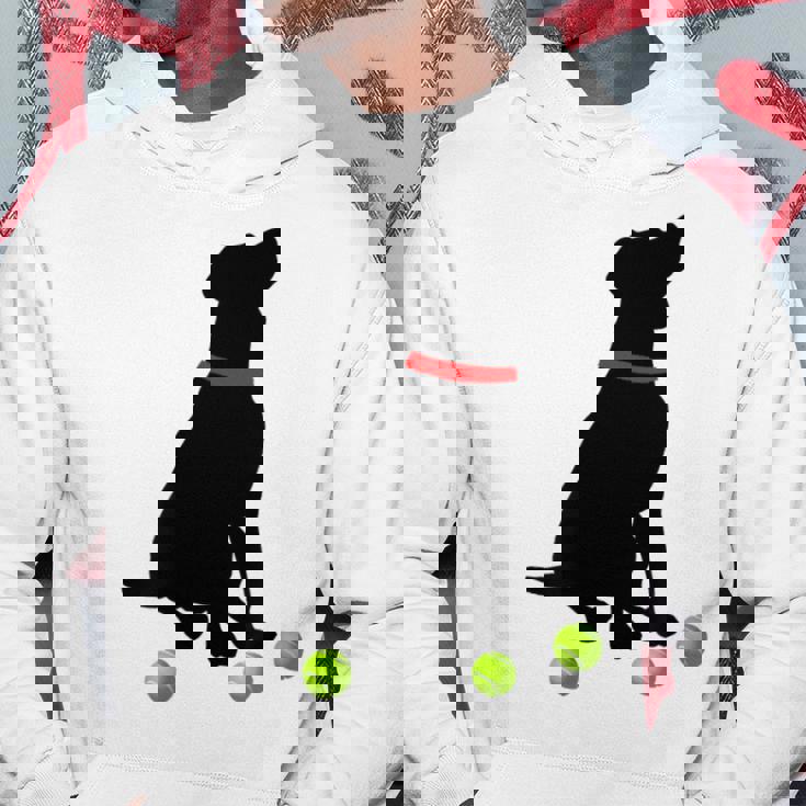 ラブラドールレトリバー 犬 イエロー ラボ テニスボール ギフト パーカー 面白い贈り物