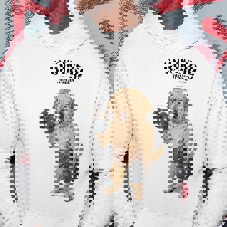 ラブラドールレトリバー 犬用筋肉トレーニング ダンベル付き パーカー 面白い贈り物