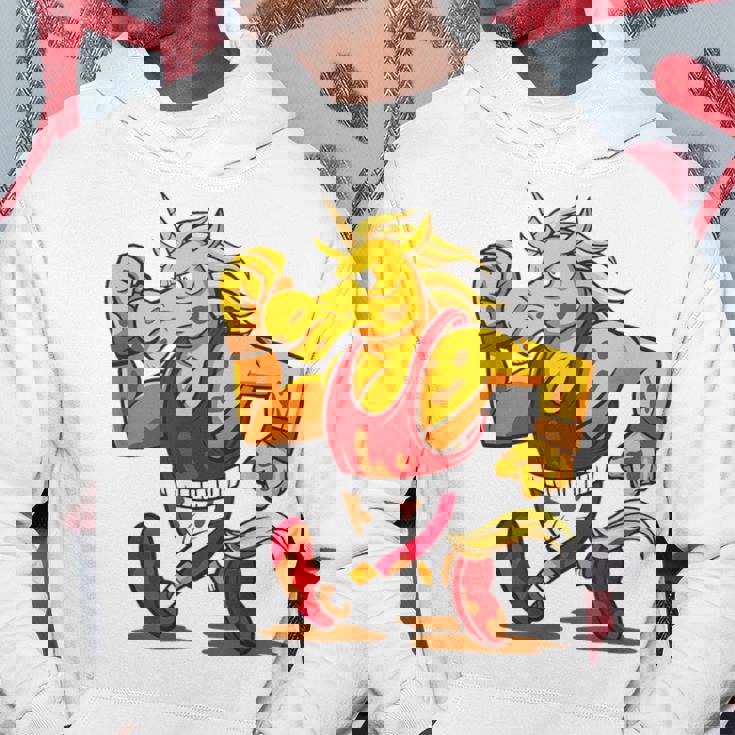 ランニング フィットネス スポーティ ユニコーン パーカー 面白い贈り物