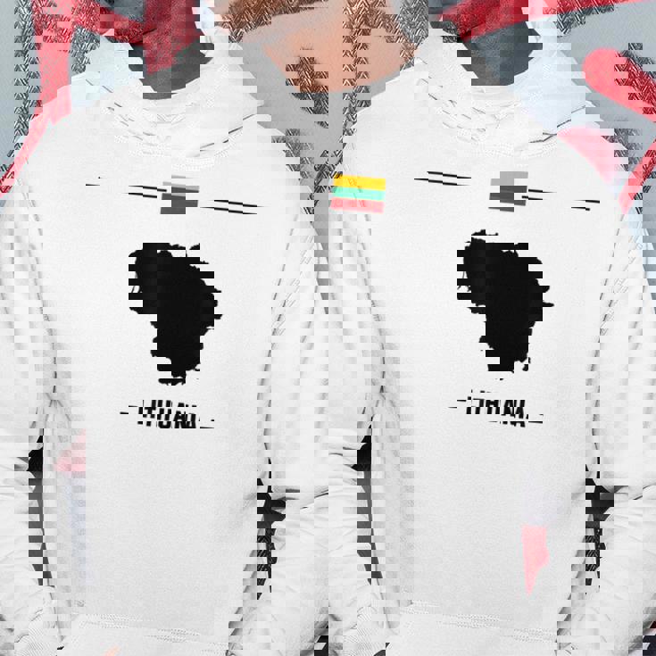 リトアニアの国旗、地図と国名リトアニア。 パーカー 面白い贈り物