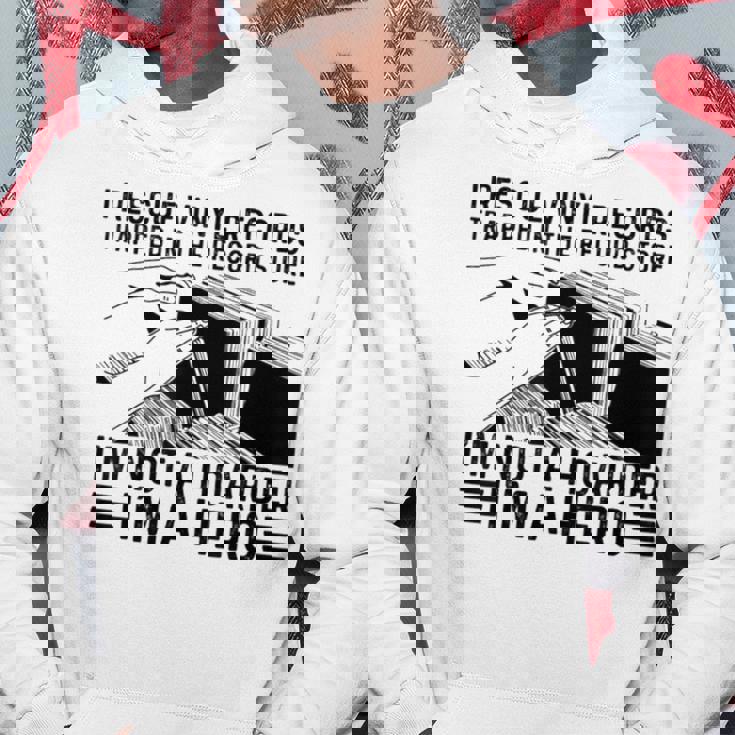 レコード屋に閉じ込められたビニールレコードを救出する パーカー 面白い贈り物