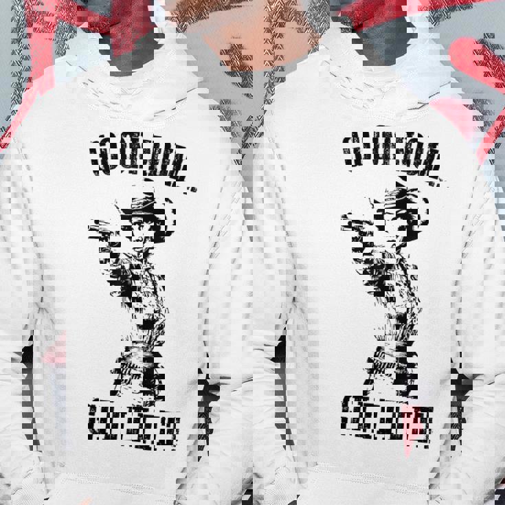 ヴィンテージカウガールシャツ Go On Git ウエスタンカウガール パーカー 面白い贈り物