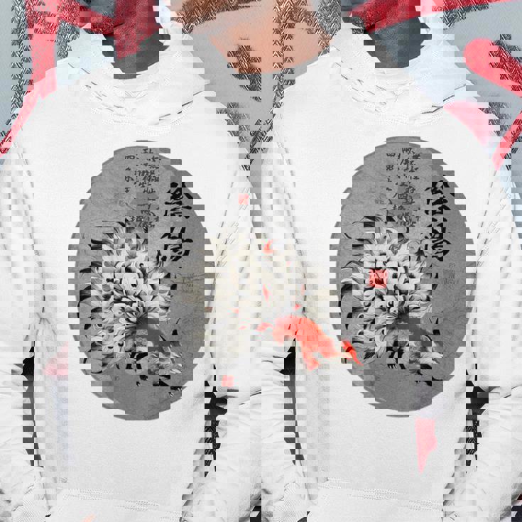 九尾の狐 安倍晴明 陰陽師 陰陽 太極図 漢詩 キツネ Back Print パーカー 面白い贈り物