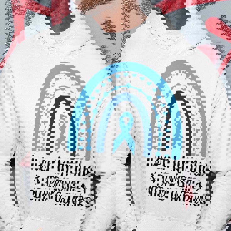 前立腺がん啓発 ライトブルー アーチ パーカー 面白い贈り物