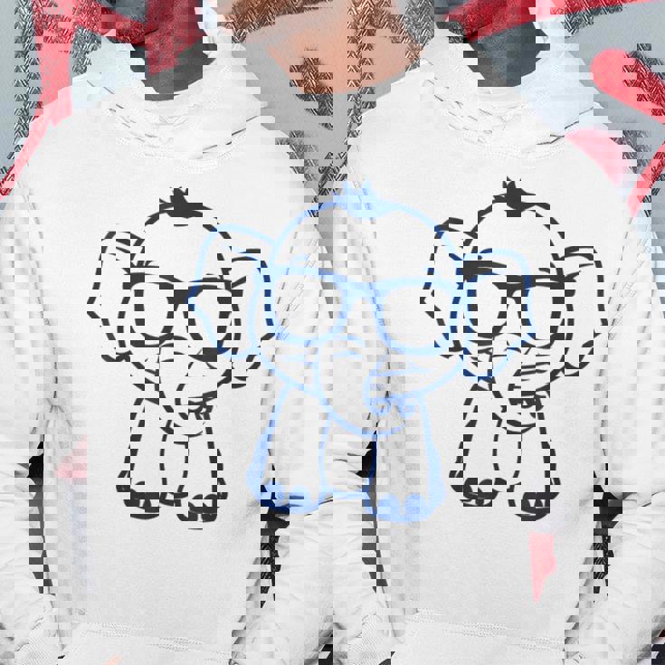 動物かわいいシンプルなサングラスをかけた小さな象の赤ちゃん パーカー 面白い贈り物