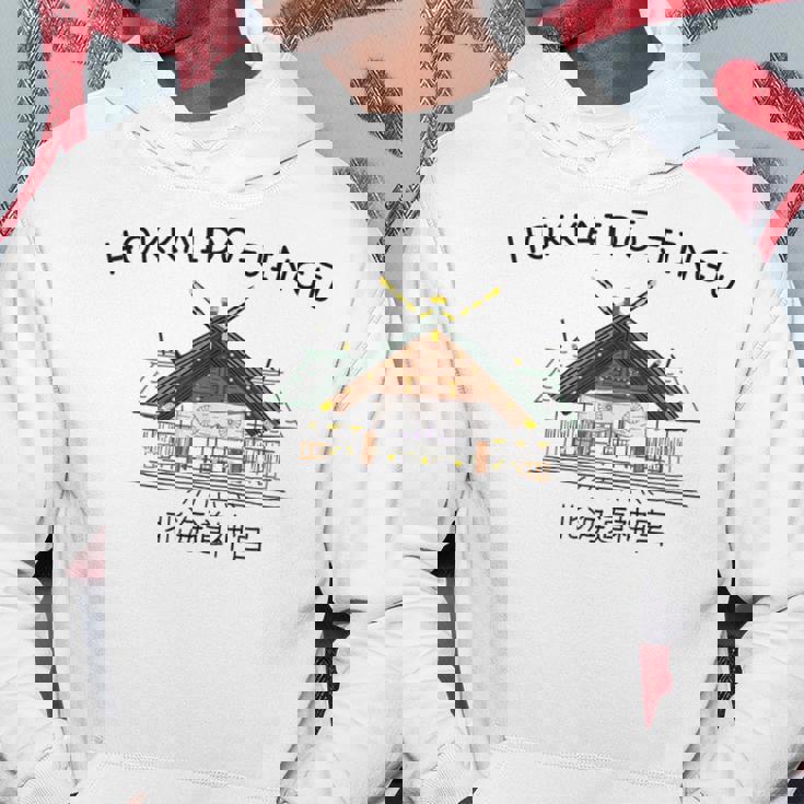 北海道 札幌 北海道神宮 神道 視覚 手描き パーカー 面白い贈り物