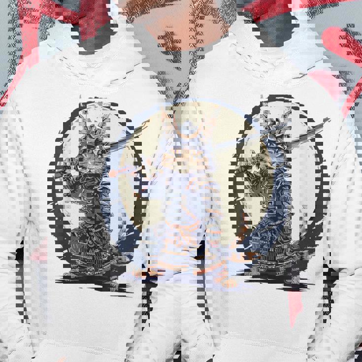 古代忍者猫 日本の子猫 刀猫 サムライキャット パーカー 面白い贈り物