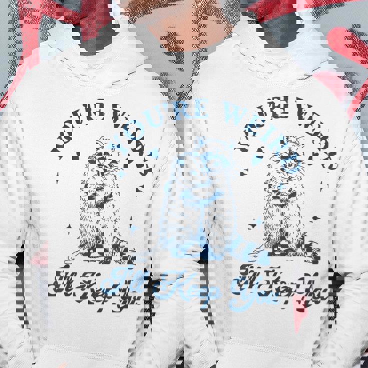 君は奇妙だよ君をキープするチーム・トラッシュ・ラクーン・オポッサム・ミーム パーカー 面白い贈り物