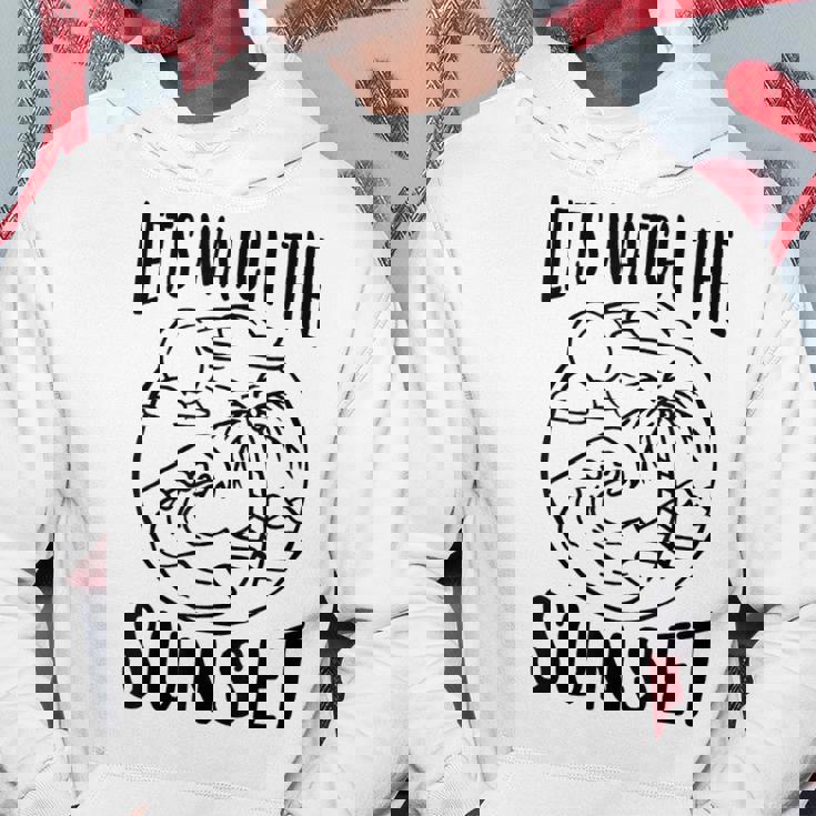 夕日を眺めてみよう パーカー 面白い贈り物