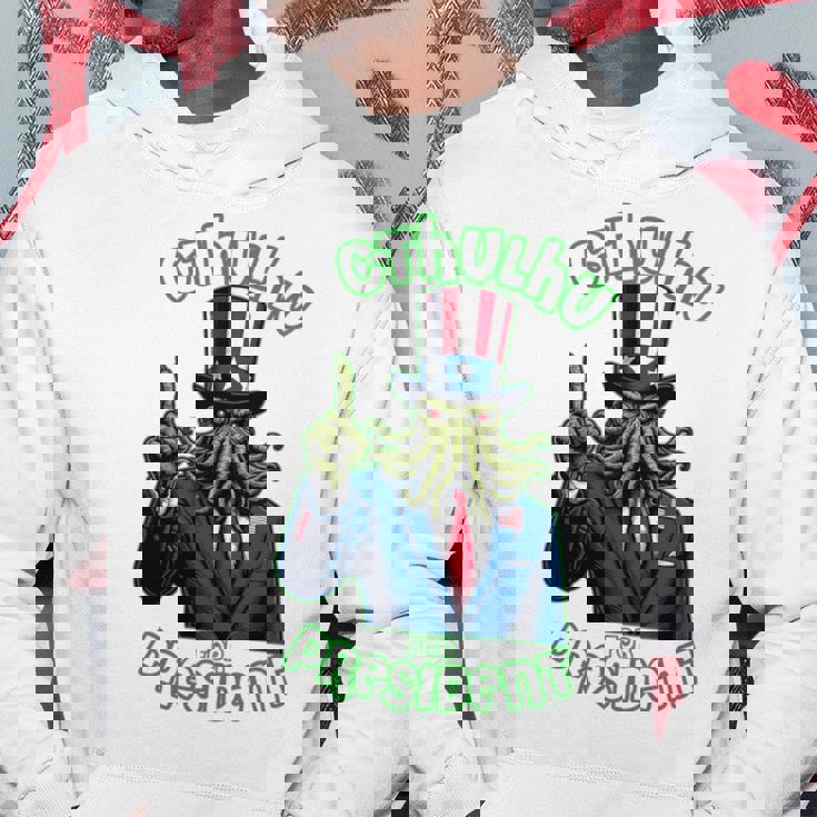 大統領のためのクトゥルフ 長袖tシャツ パーカー 面白い贈り物