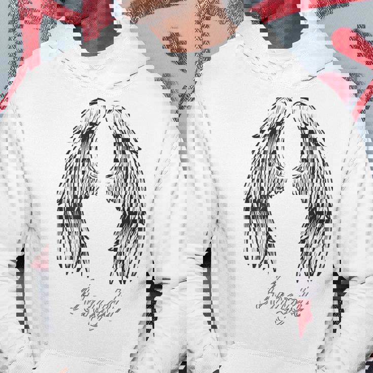 天使 背中には天使の羽 パーカー 面白い贈り物