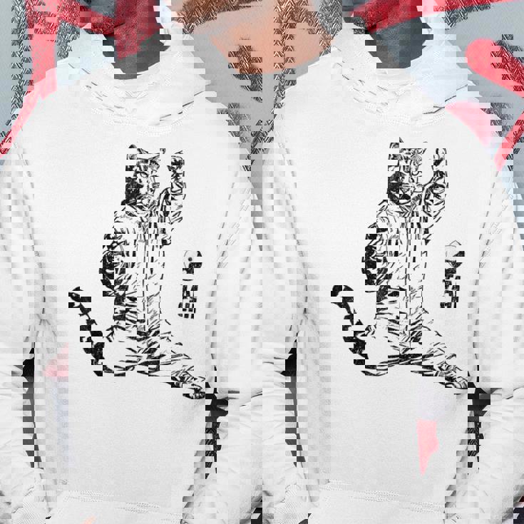 太極拳 猫 格闘技 面白い 猫 格闘 パーカー 面白い贈り物