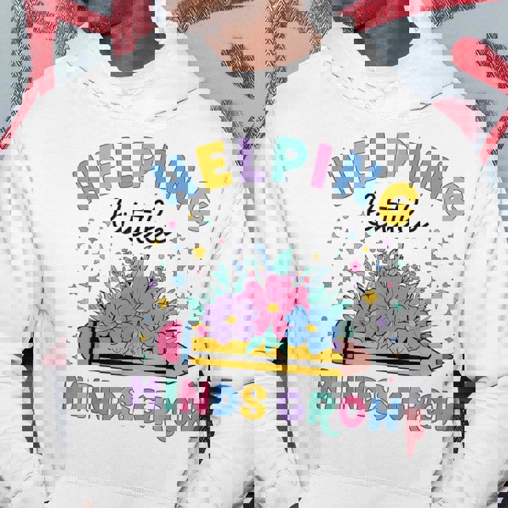 小さな心の成長を助ける ワイルドフラワー 幼稚園 先生 パーカー 面白い贈り物