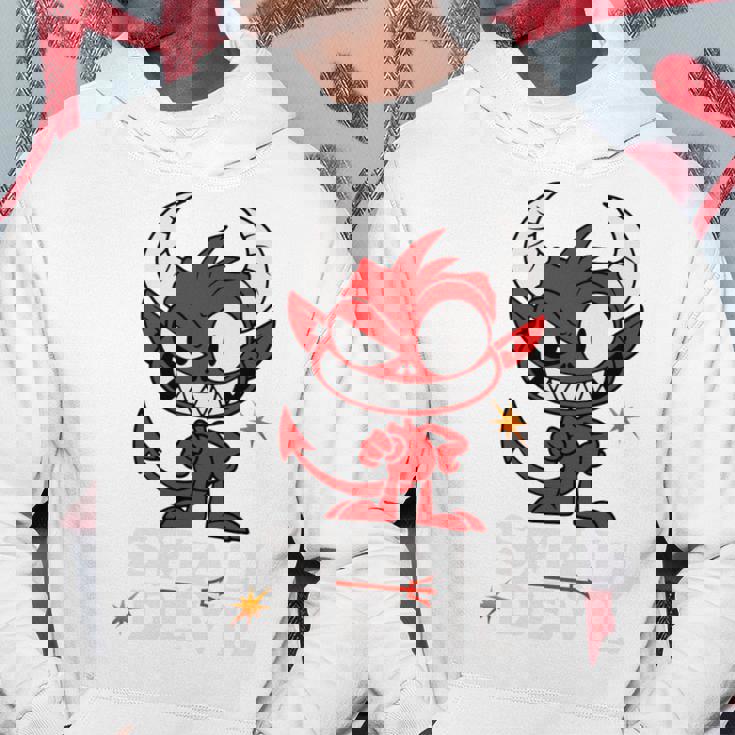 小さな悪魔 いたずらな小悪魔 長袖tシャツ パーカー 面白い贈り物