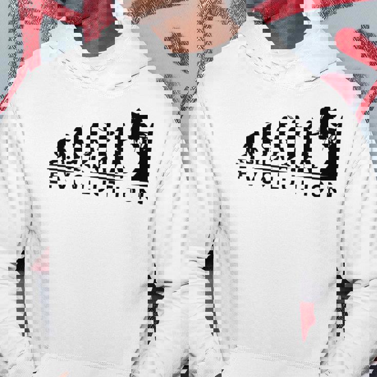 山愛好家 山登り好きにお勧めの面白い進化論 登山家のオシャレなイラスト パーカー 面白い贈り物