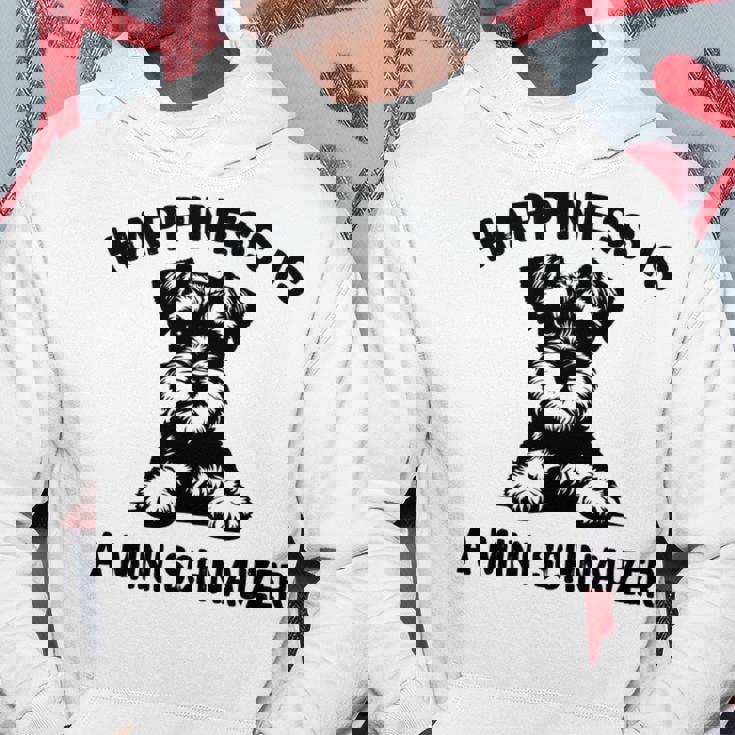幸せはミニシュナウザー 長袖tシャツ パーカー 面白い贈り物