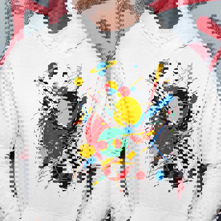 幾何学 抽象 カラフル アート グラフィック 幾何学模様 パーカー 面白い贈り物