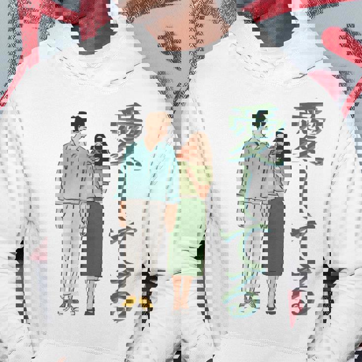 愛してるという意味のかわいい日本のカップルのデザイン 長袖tシャツ パーカー 面白い贈り物