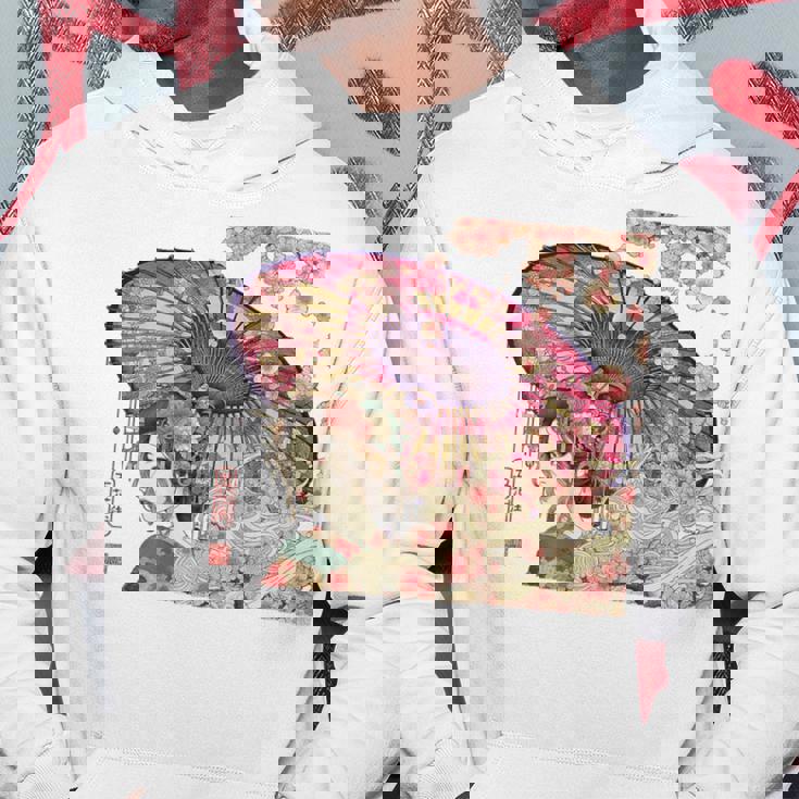 振り返る娘 見返り美人 日本美人 花街 浮世絵 桜 花 奇麗 赤 バックプリント パーカー 面白い贈り物