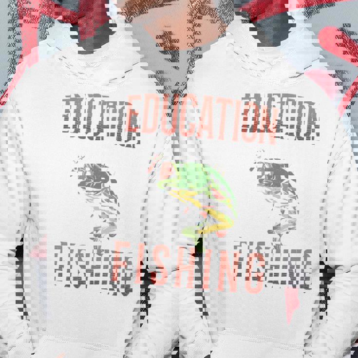 教育は重要ですが、釣りは重要です 面白い 長袖tシャツ パーカー 面白い贈り物