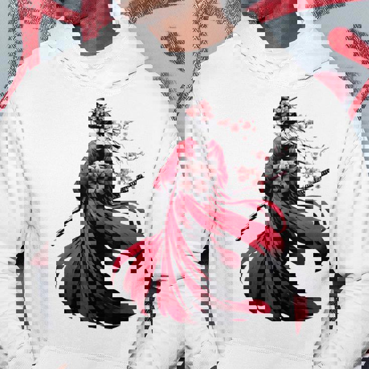 日本のサムライ フローラルウォリアーフラワー 桜 パーカー 面白い贈り物