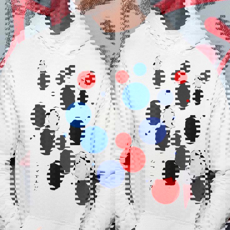 日本の野鳥 シマエナガ 赤 青 ドット 丸 水玉 関西 イベント 家族 お揃い パーカー 面白い贈り物