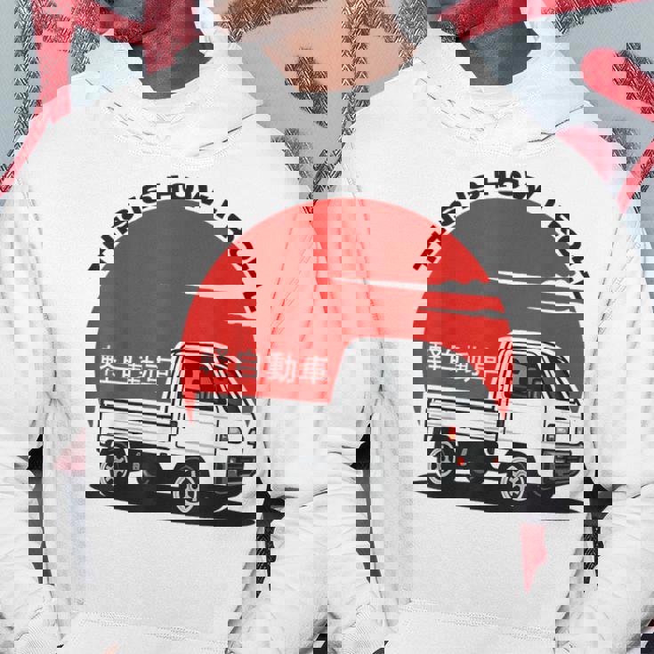 日本ミニトラック 軽自動車 キャブ オーバー コンパクト 四駆 オフロード トラック パーカー 面白い贈り物