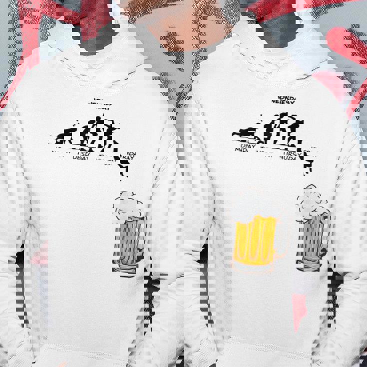 月曜日金曜日 スティックマン ビールウィークジャンプ エネルギー 皮肉 パーカー 面白い贈り物