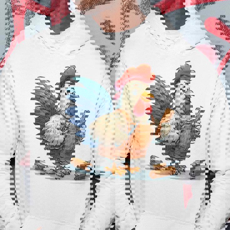 木彫りの鶏、かわいいデザイン パーカー 面白い贈り物