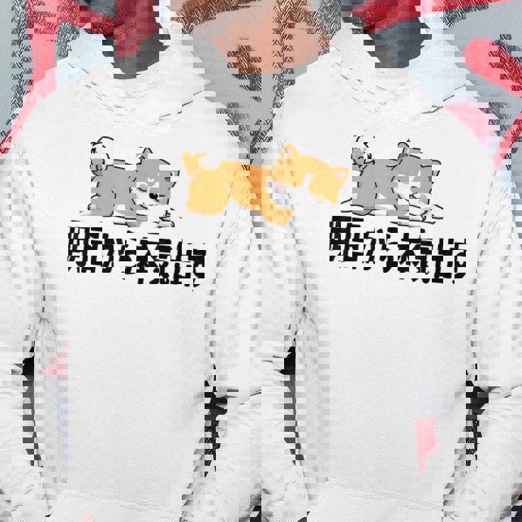 柴犬ファンにおすすめ！明日から頑張るデザイン パーカー 面白い贈り物