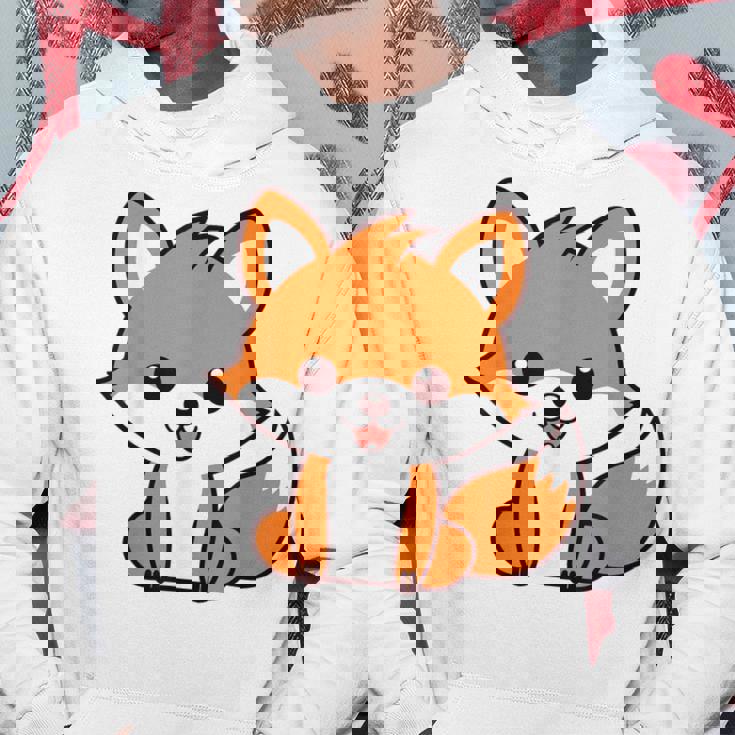 森のかわいい面白いキツネの子動物は小さなキツネが大好きです パーカー 面白い贈り物