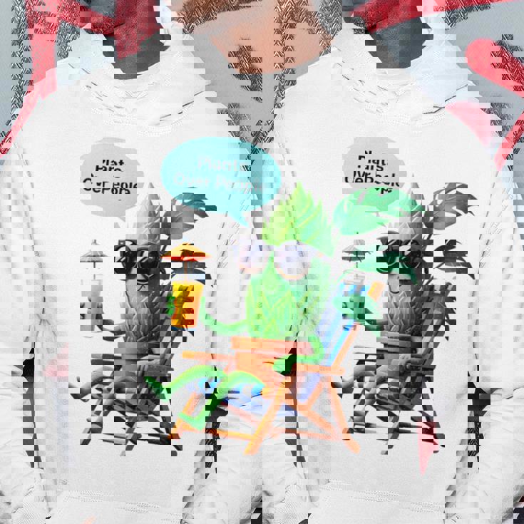 植物より人間 長袖tシャツ パーカー 面白い贈り物