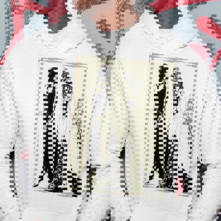 母とサロメ、オーブリー・ビアズリーによるヘロディアス1894 長袖tシャツ パーカー 面白い贈り物