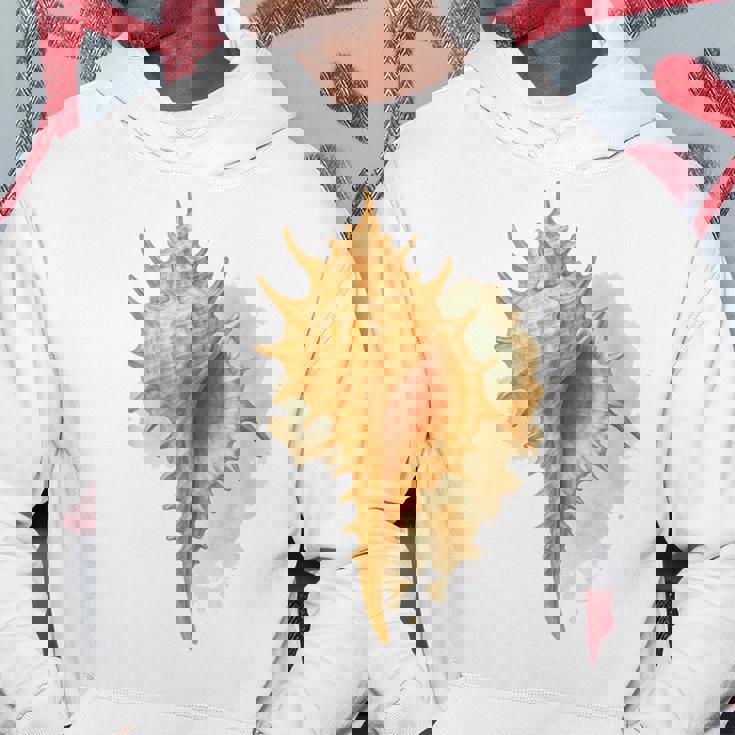 水彩 ムレックス 貝殻 貝殻 ハンティング ビーチコーミング パーカー 面白い贈り物