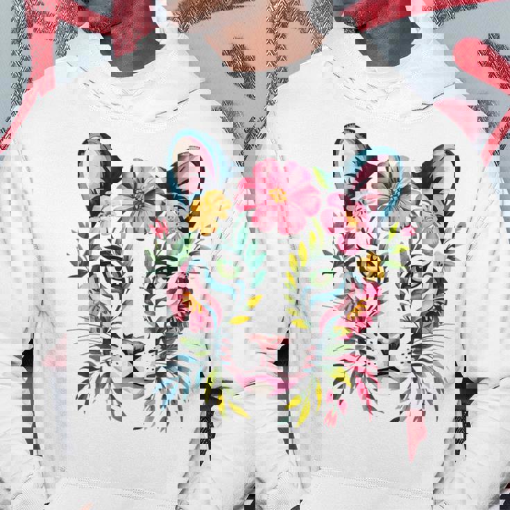 水彩ファンタジー風プーマの花 パーカー 面白い贈り物