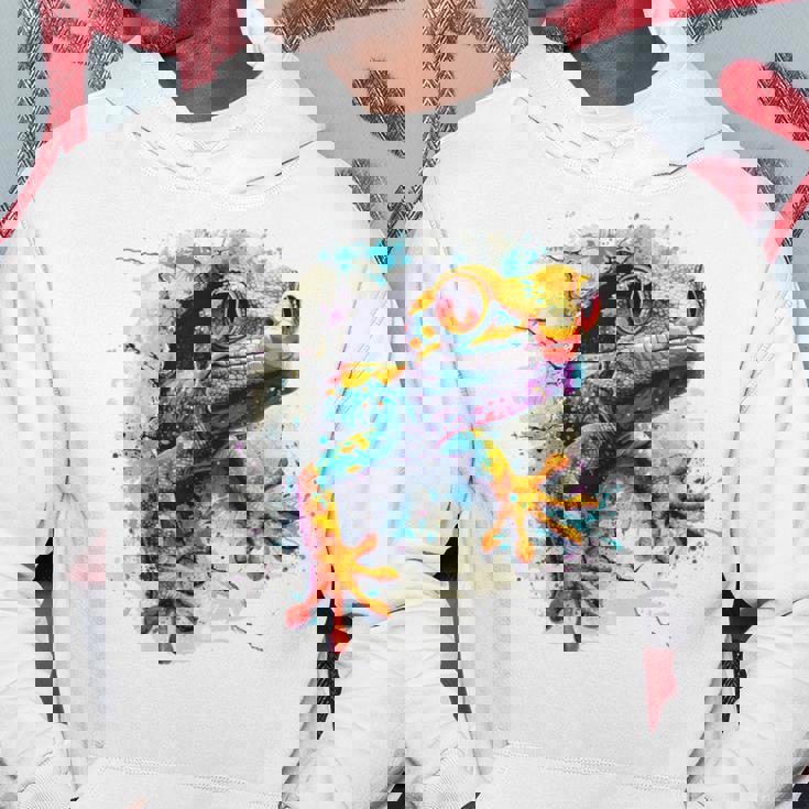 爬虫類とカラフルなヤモリ パーカー 面白い贈り物