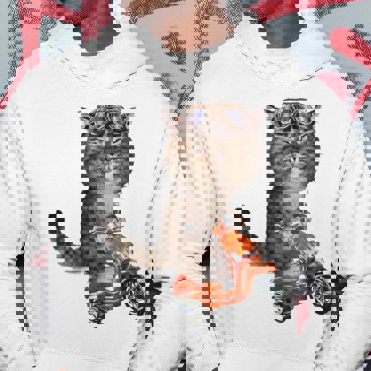 猫 ねこ バイク パーカー 面白い贈り物