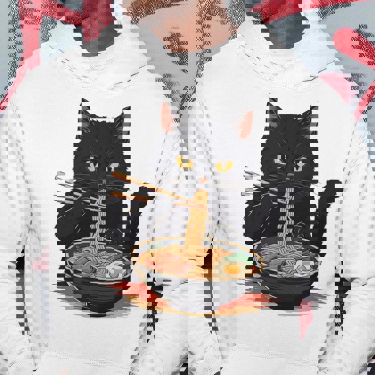 猫 ラーメン グラフィック 日本語 カワイイ アニメ 面白い ラーメン 猫 長袖tシャツ パーカー 面白い贈り物