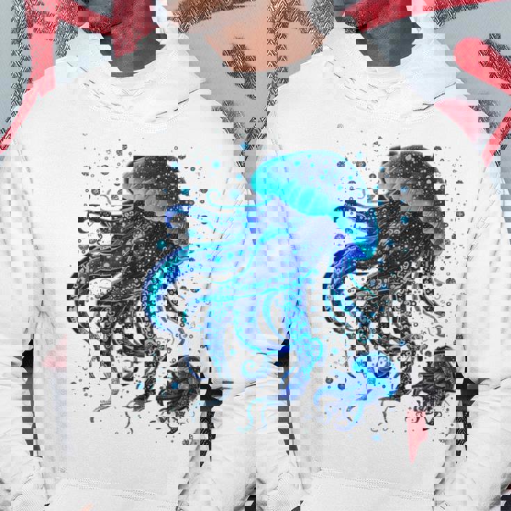 生物発光と水中世界クラゲ パーカー 面白い贈り物