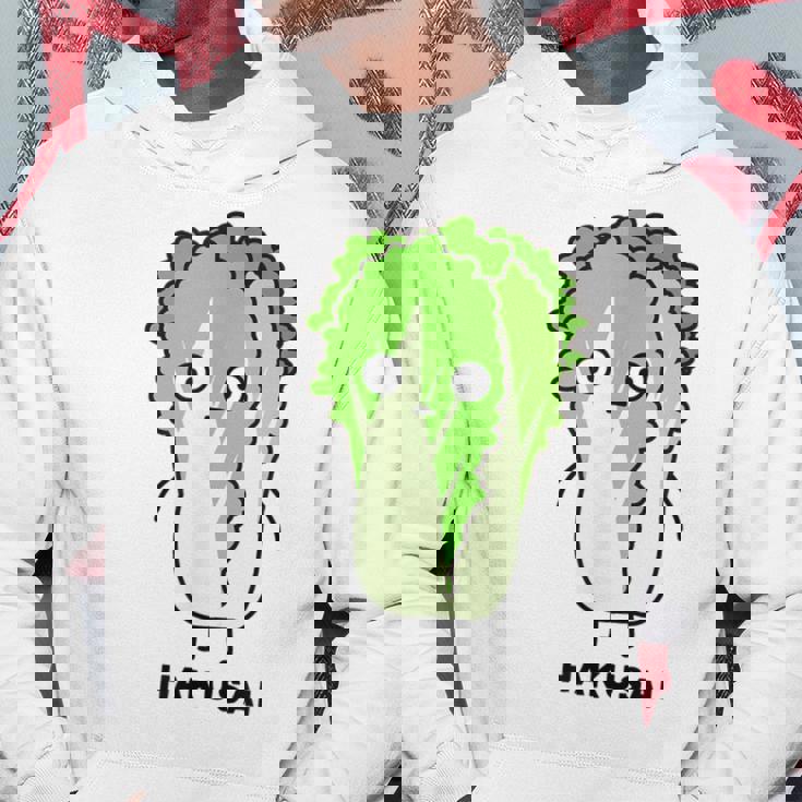 白菜 ハクサイ 顔 イラスト かわいい おもしろ 面白い 簡単 シンプル ゆるい 野菜 パーカー 面白い贈り物