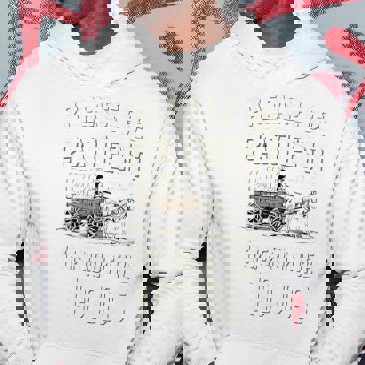 私は1900年代から面白いレトロから我慢してください 長袖tシャツ パーカー 面白い贈り物