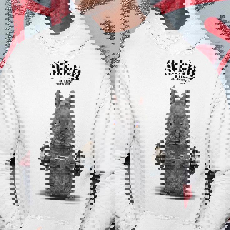 筋トレ ネザーランドドワーフ ウサギ ブルー パーカー 面白い贈り物