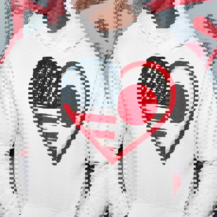 米国 アメリカ 日本 ハートフラッグ 二重国籍。 パーカー 面白い贈り物